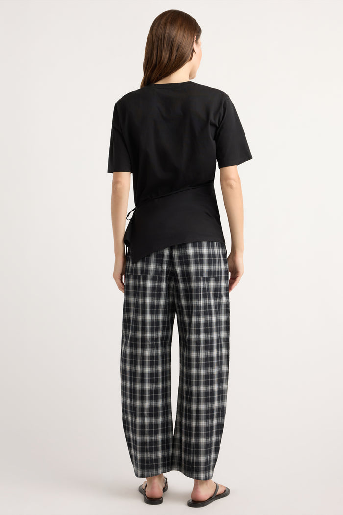 Renée | Ondine Plaid Stretch-Waist Pant in Size Small