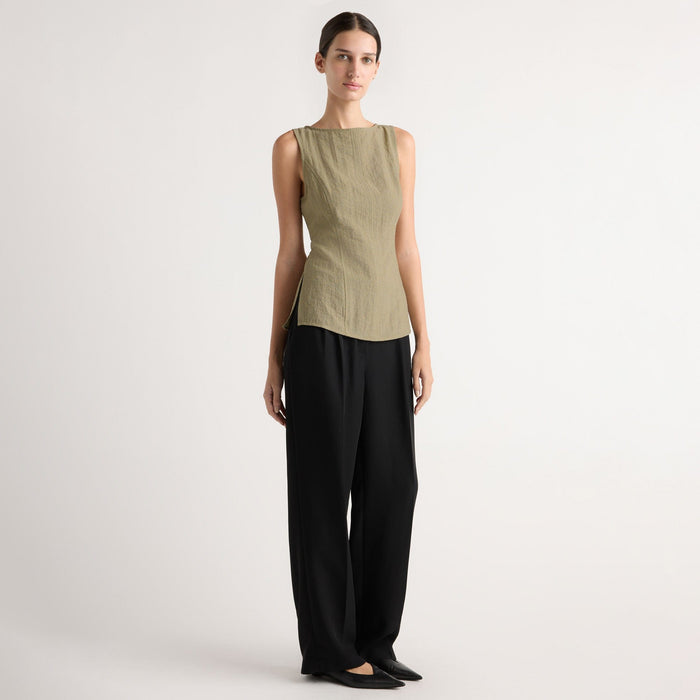 Orion Double-Pleated Tailored Pant