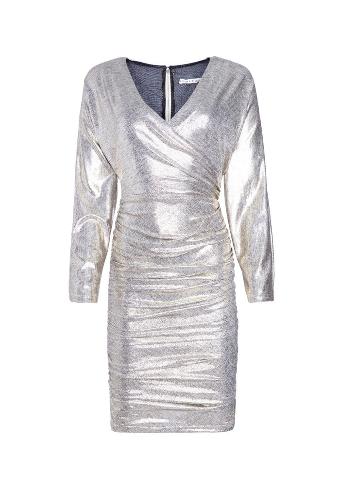 PACE BAT WING SILVER MINI DRESS - SILVER