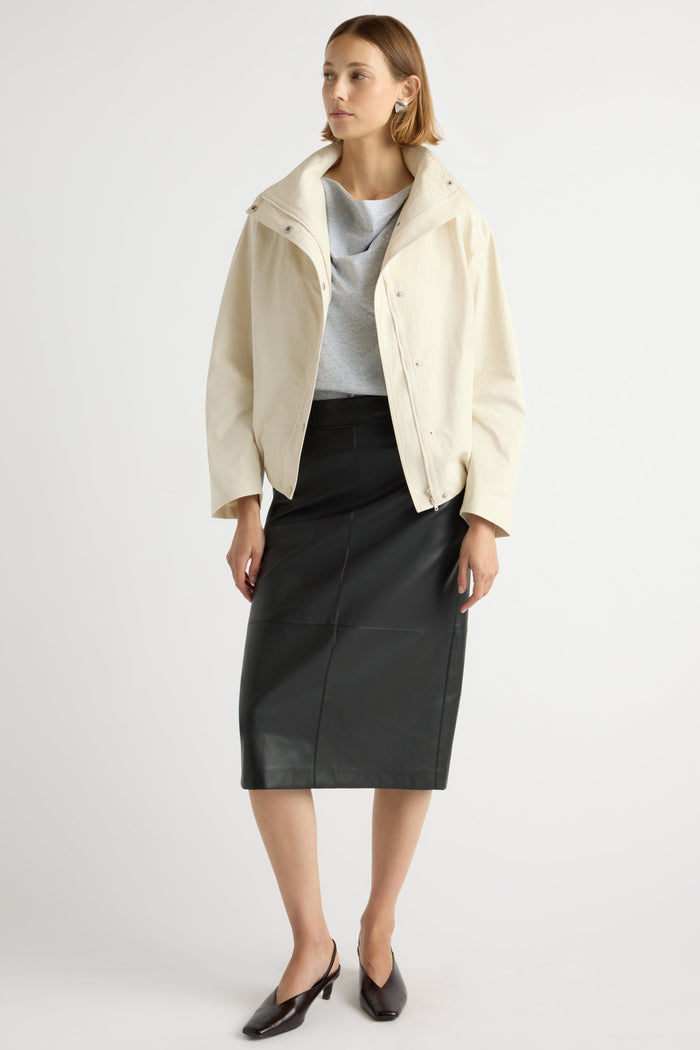 Mali | Padma Two-Way Zip Collared Jacket in Size Small