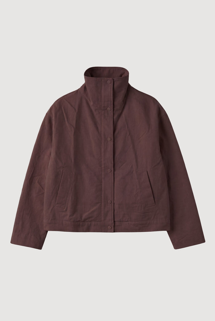 Renée | Padma Two-Way Zip Collared Jacket in Size Small - Flat