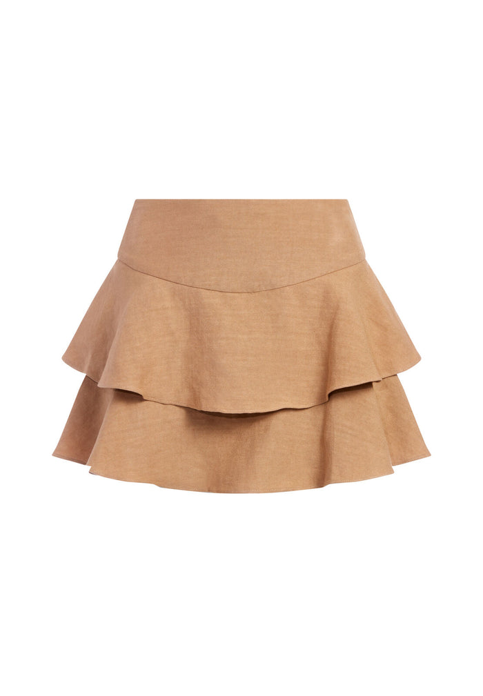 PALOMA RUFFLE SKORT - TAN