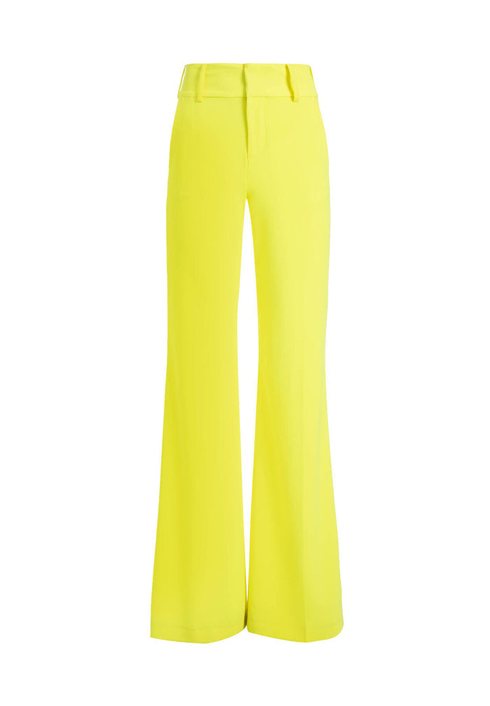 PAULETTE HW WWB PANT - NEON YELLOW