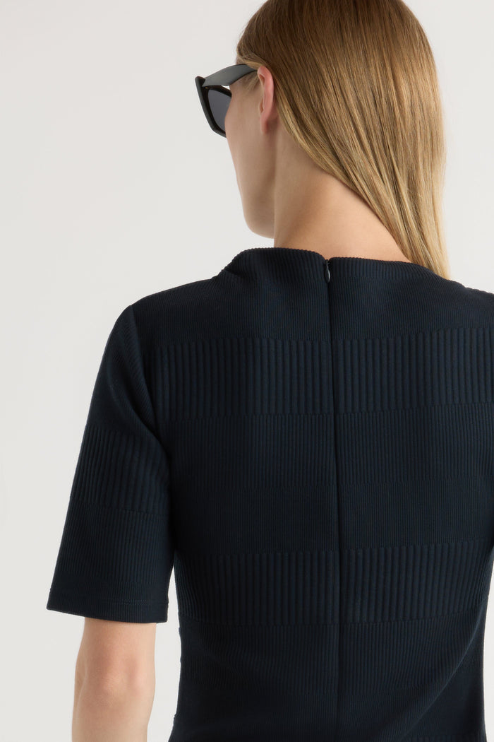 Jess | Pauline Ribbed Asymmetric-Neck Top in Size Small