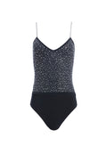 PHOEBE CRYSTAL BODYSUIT - BLACK/CRYSTAL