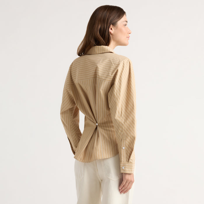 Phoenix Cinch-Waist Back-Button Shirt