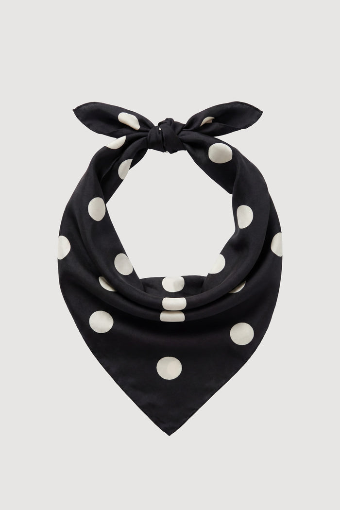 Isilda | Piper Lightweight Polka Dot Triangle Scarf - Flat