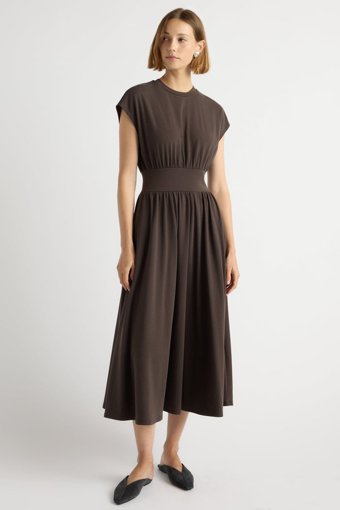 Mali | Prima Jersey Midi Dress in Size Small