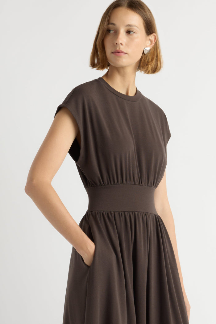 Mali | Prima Jersey Midi Dress in Size Small