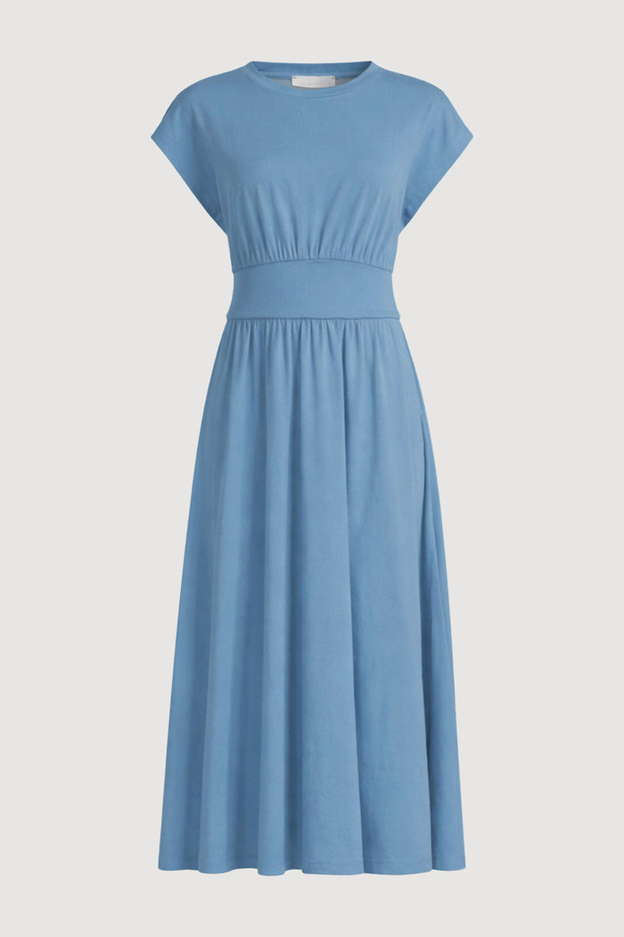 Diana  |  Prima Jersey Midi Dress in Size Small - Flat