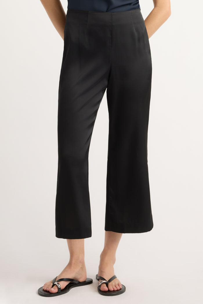 Renée | Priscilla Satin Kick Flare Pant in Size Extra Small