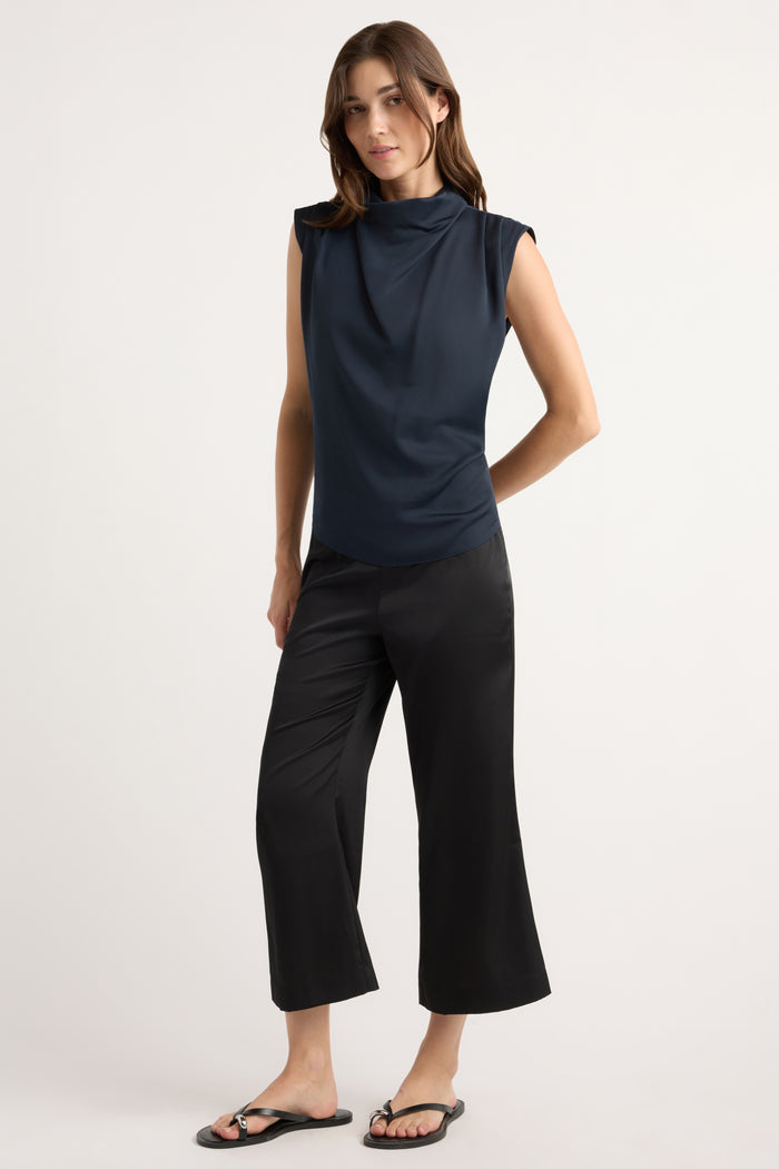 Renée | Priscilla Satin Kick Flare Pant in Size Extra Small