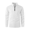 Quarter Zip Polo Shirt Men Stylish Casual Sweater