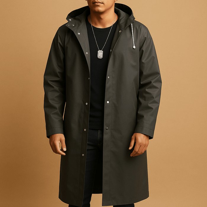 Raincoat Men Long Waterproof Outdoor Fit