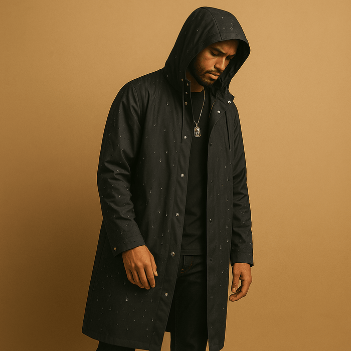 Raincoat Men Long Waterproof Outdoor Fit