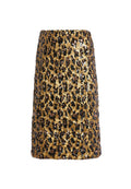RAMOS SEQUIN LEOPARD MIDI SKIRT - LEOPARD