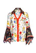 RANDA TRUMPET SLV BTN DWN - SCARF PRINT