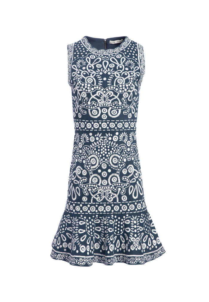 RAPUNZEL EMBR SLVLSS DRESS - BREAKDOWN/OFF WHITE