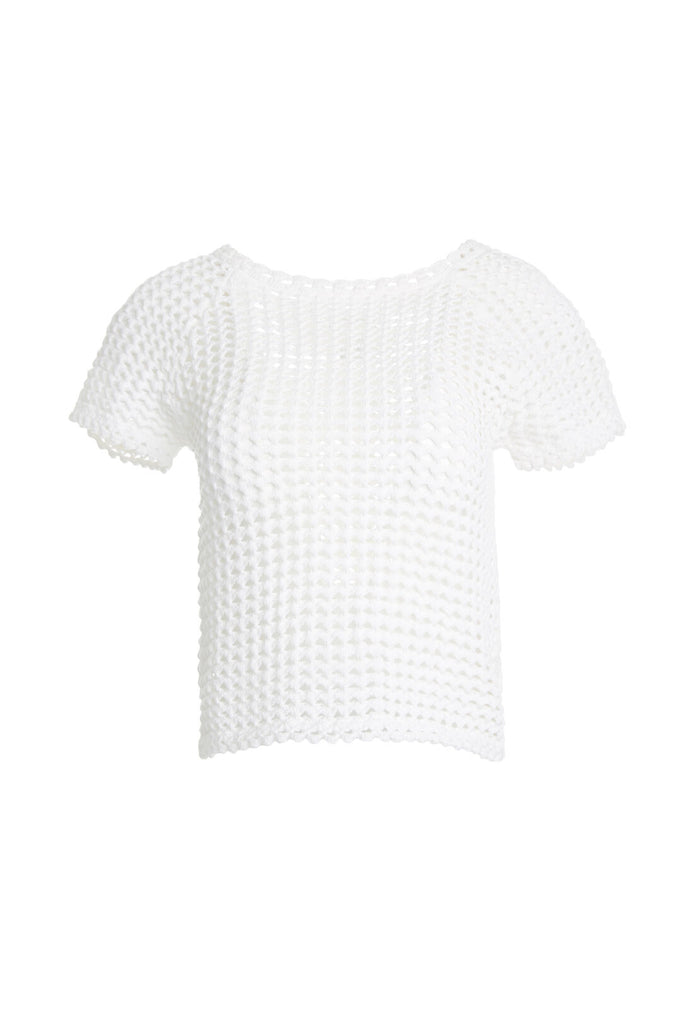 REBA BOAT NK CROPPED PULLOVER - OPTIC WHITE