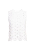 REVA MEDALLION CROCHET SHELL - OPTIC WHITE