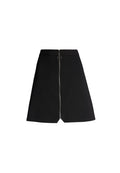 RILEY ZIP FRNT SHORT SKIRT - BLACK