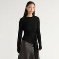 Robin Tie-Front Tencel-Wool Sweater