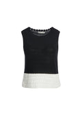 ROSALINA SWEATER TANK - BLACK/WHITE