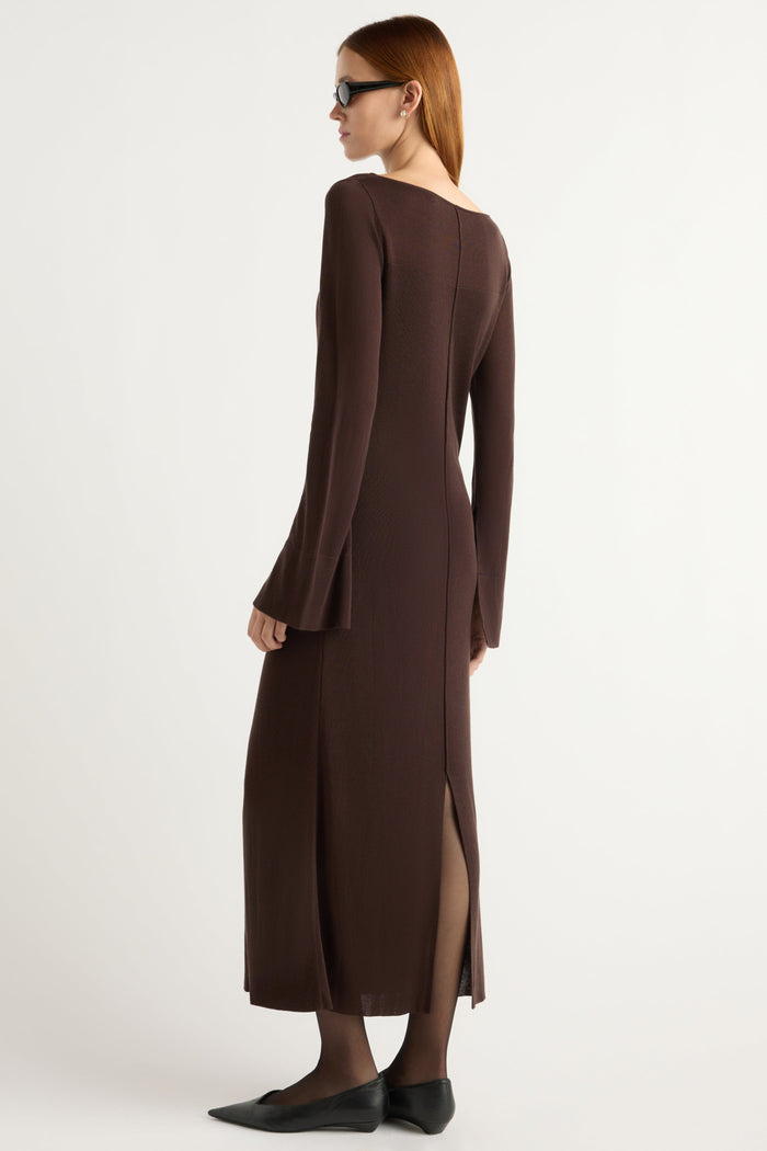 Kelsey | Rosalynn Semi-Sheer Tencel-Blend Knit Dress in Size Small