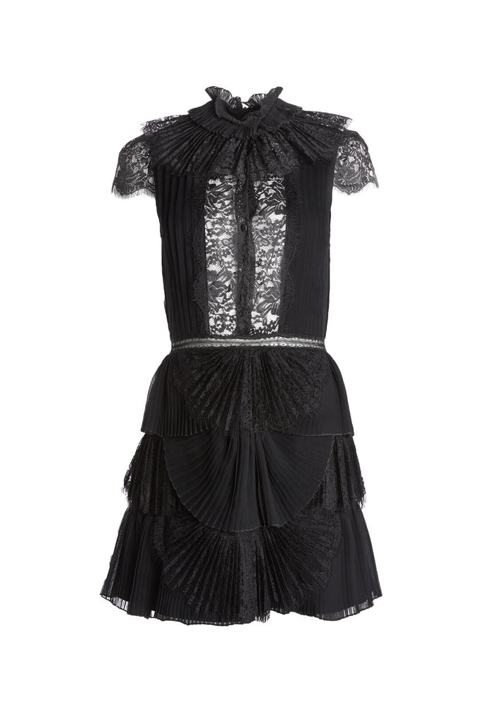ROSETTA PLTD TIERED SHORT DRS - BLACK