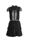 ROSETTA PLTD TIERED SHORT DRS - BLACK