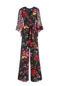 ROWLEY FLORAL JUMPSUIT - PAINTERLY FLORAL BLACK