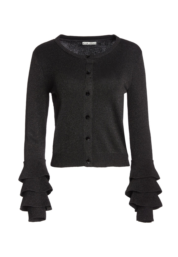 RUTHY CARDIGAN - BLACK METALLIC