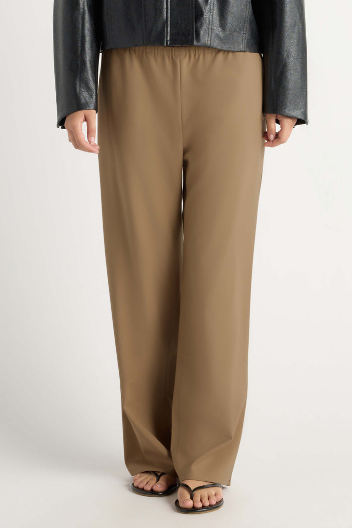 May-Li | Ryder Wool-Blend Stretch-Waist Pant in Size Small