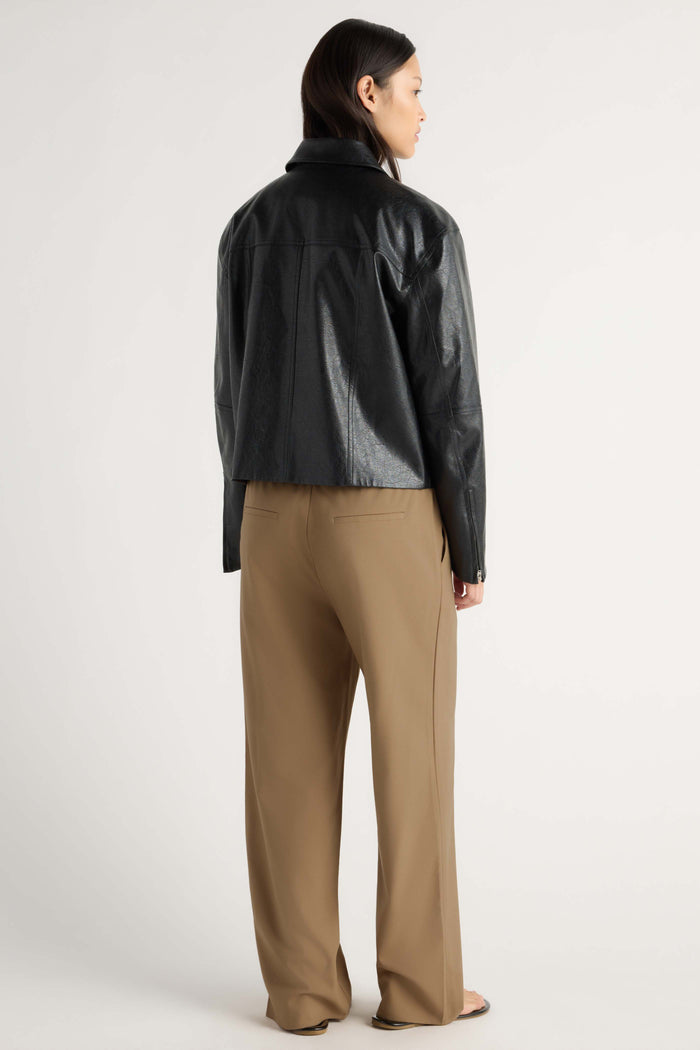 May-Li | Ryder Wool-Blend Stretch-Waist Pant in Size Small