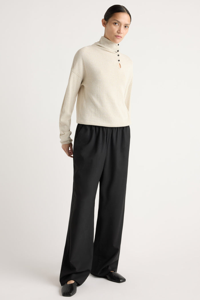 Charlotte | Ryder Wool-Blend Stretch-Waist Pant in Size Small