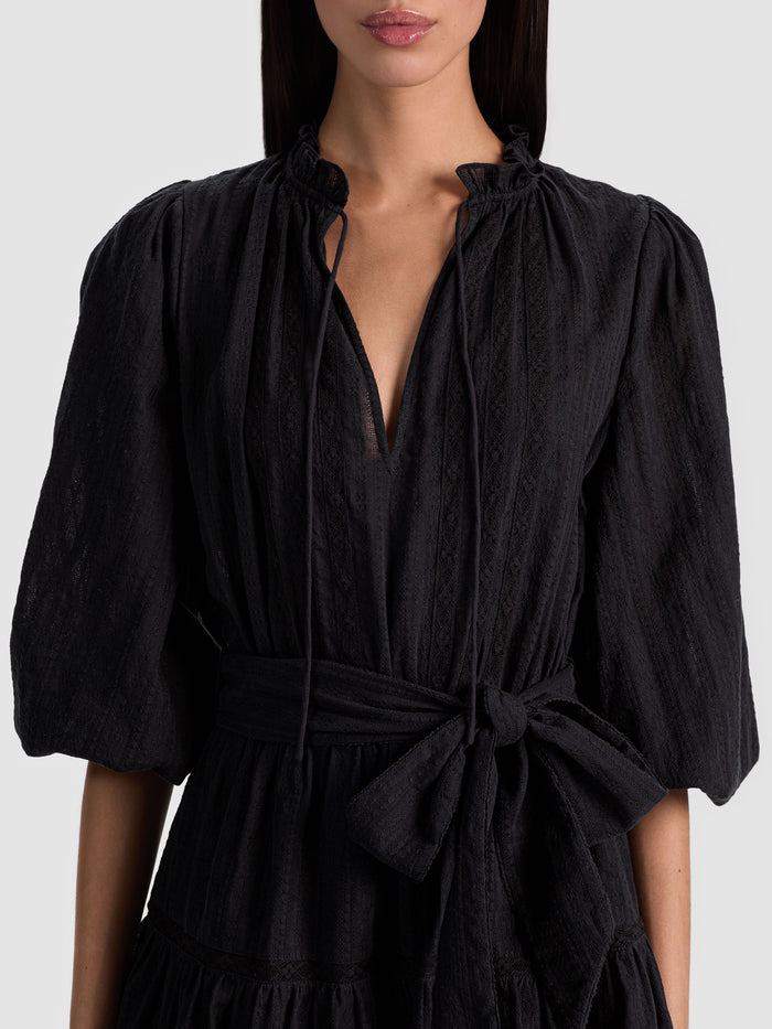 SADIE MINI SHIRT DRESS - BLACK