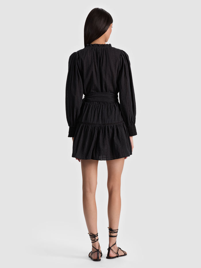 SADIE MINI SHIRT DRESS - BLACK