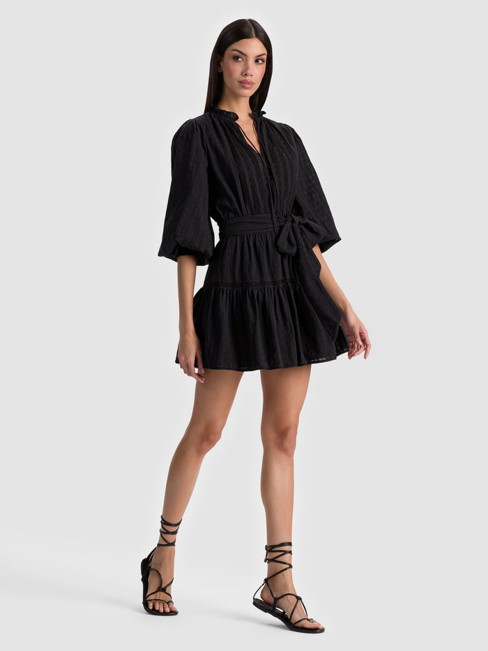 SADIE MINI SHIRT DRESS - BLACK