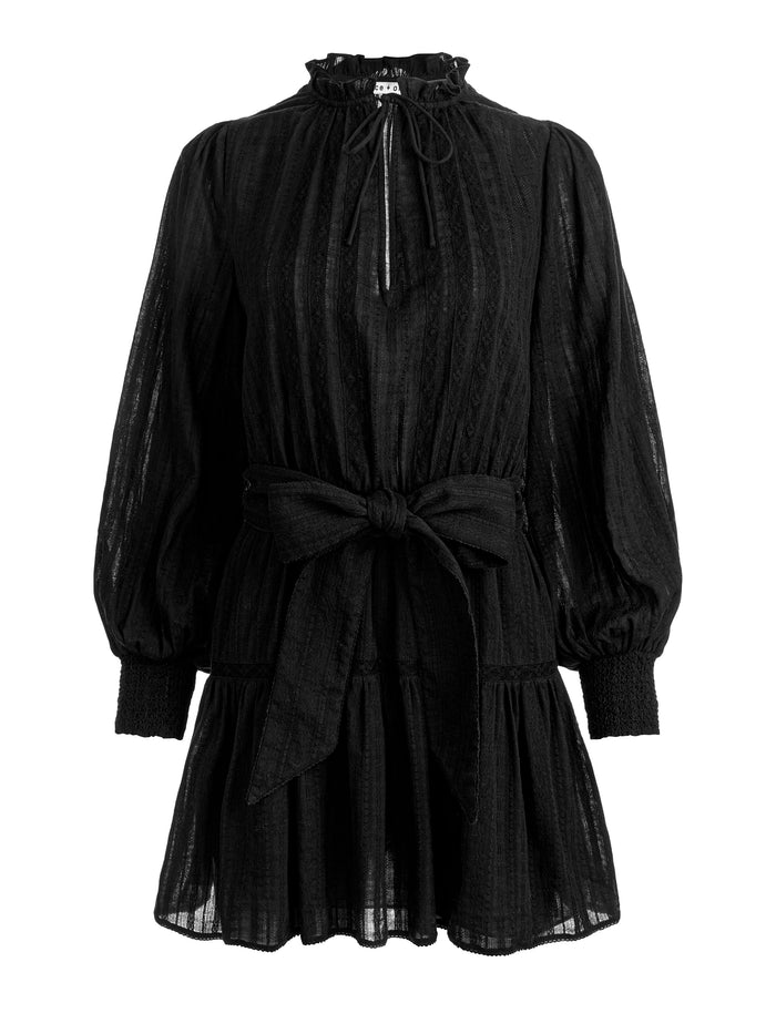 SADIE MINI SHIRT DRESS - BLACK