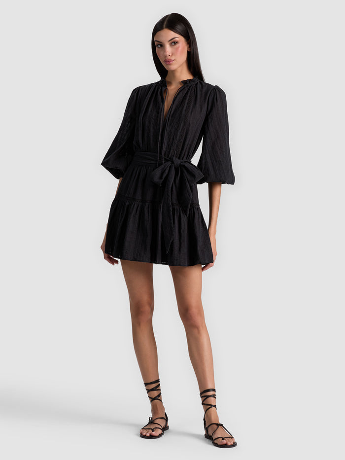 SADIE MINI SHIRT DRESS - BLACK