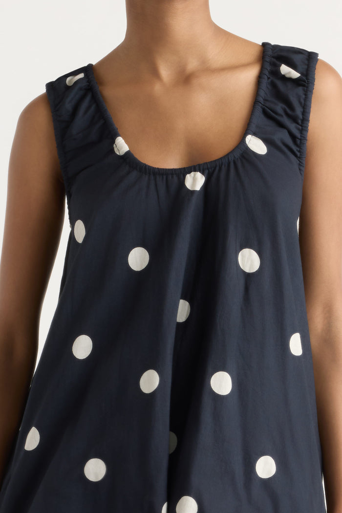 Isilda | Saehee Lightweight Polka Dot Tunic Top in Size Extra Small