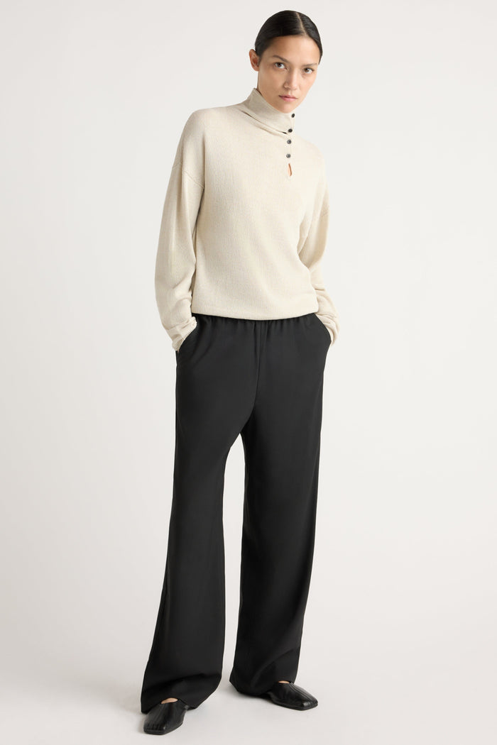Charlotte | Sanchia Button Turtleneck Sweater in Size Small