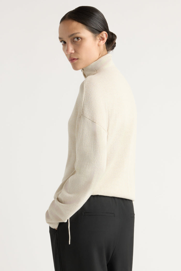 Charlotte | Sanchia Button Turtleneck Sweater in Size Small