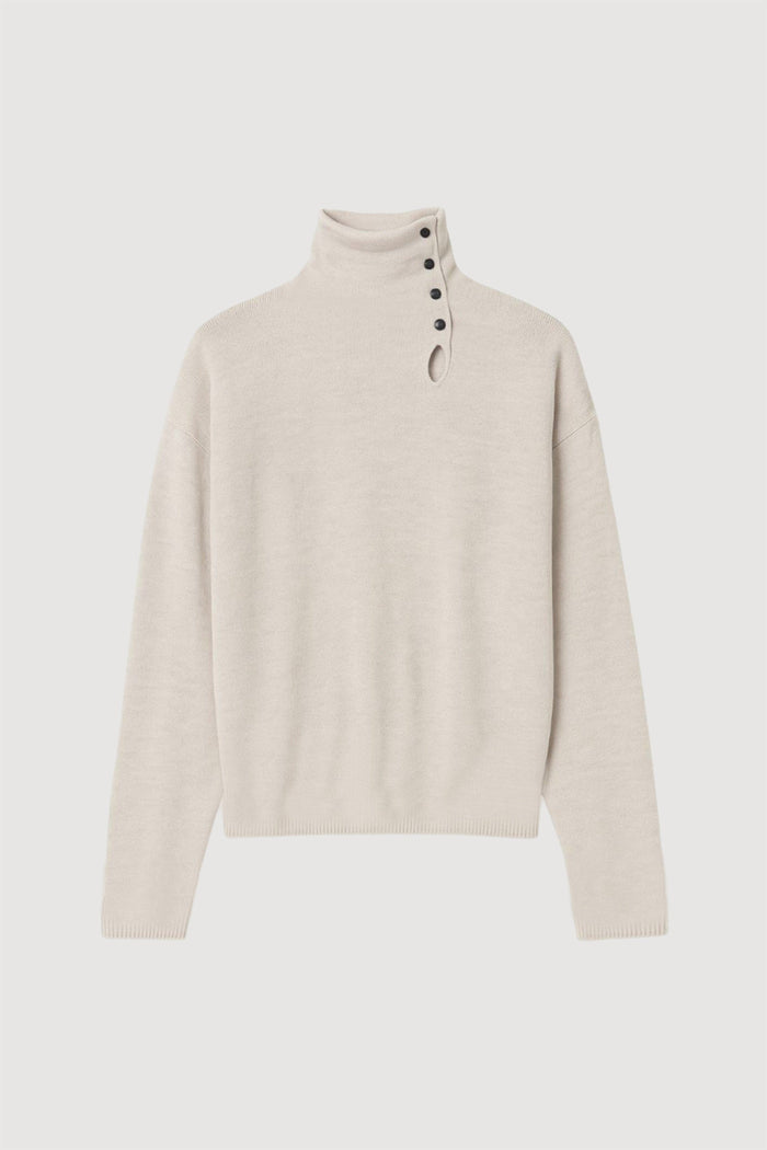 Charlotte | Sanchia Button Turtleneck Sweater in Size Small