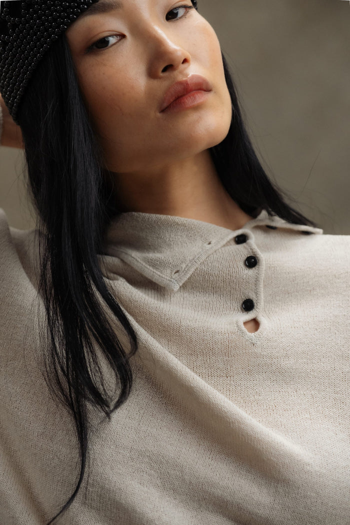 Diana | Sanchia Button Turtleneck Sweater in Size Small