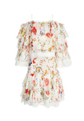 SANTOS COLD SHLDR TIER DRESS - FLORAL SOIREE