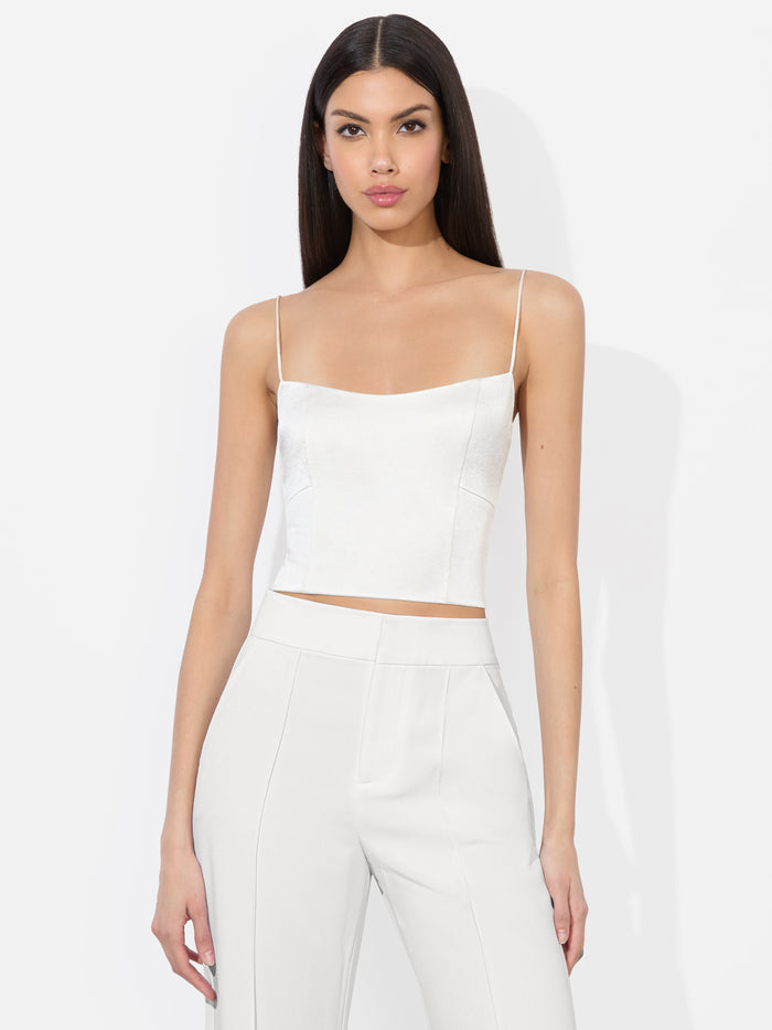 SAYLOR BUSTIER CAMI TOP - OFF WHITE