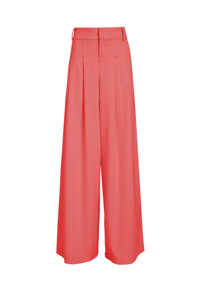 SCARLET DRTED WIDELG FLRE PANT - ROSE