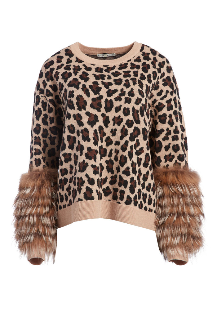 SHIELA LEOPARD PULLOVER - LEOPARD/NATURAL
