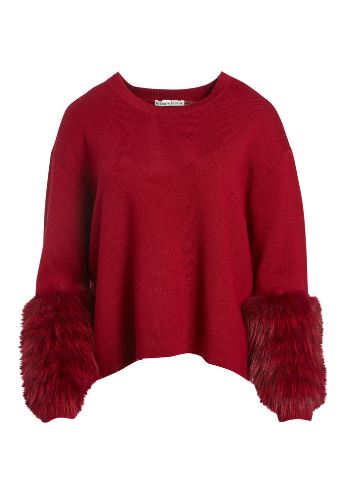 SHIELA ROUND NECK PULLOVER - BORDEAUX